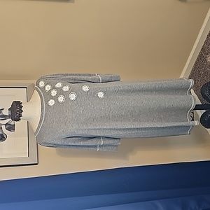 Embellished 3/4 sleeve T-shirt dress